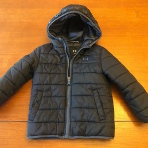 Under Armour Cold Gear Hooded Zip Puffer jacket coat, Toddler boys 3T